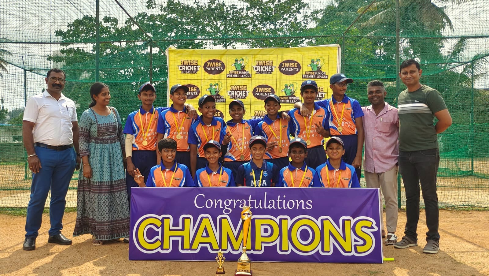 MCA players training in cricket nets